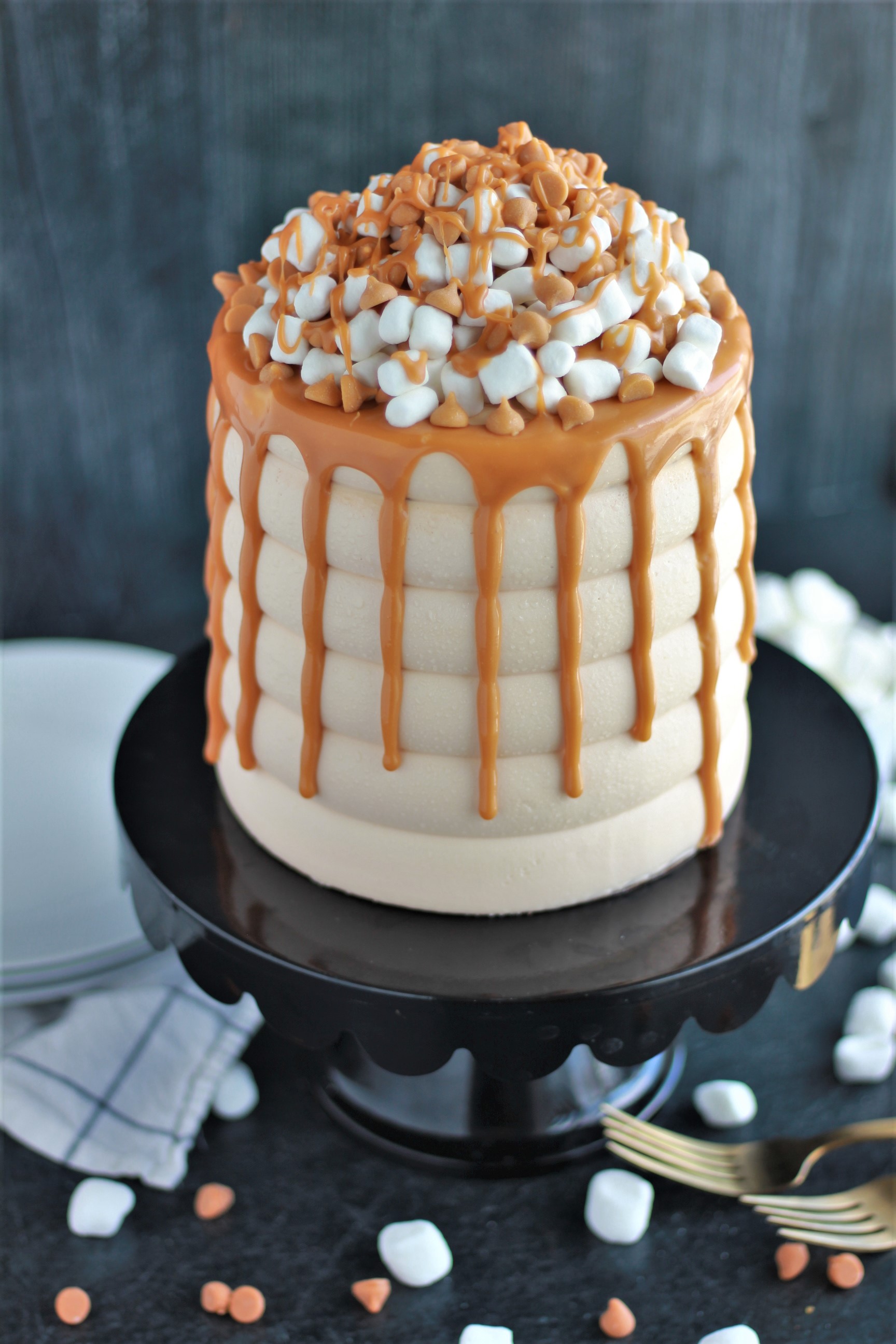 Butterscotch Marshmallow Cake Baking with Blondie