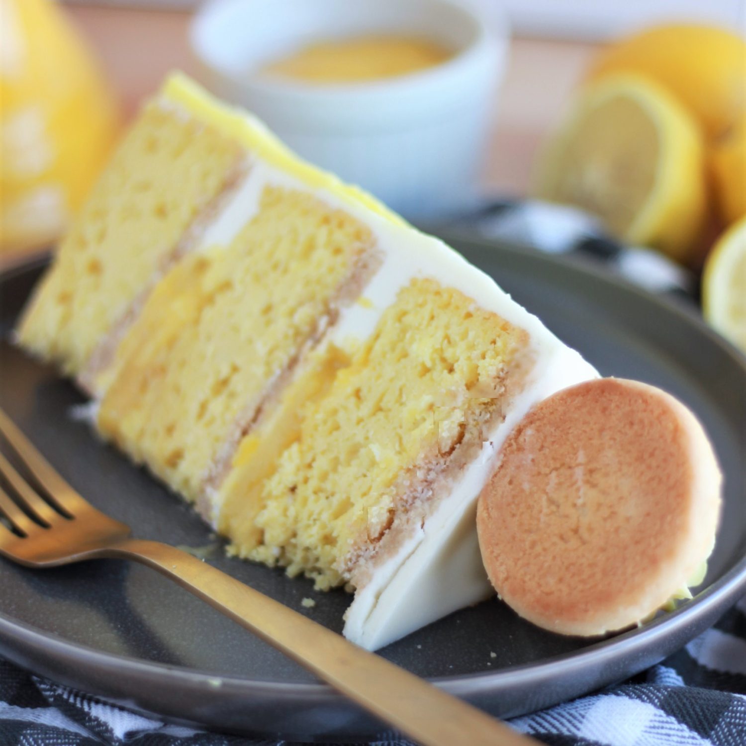 Lemon Bar Cake Baking with Blondie